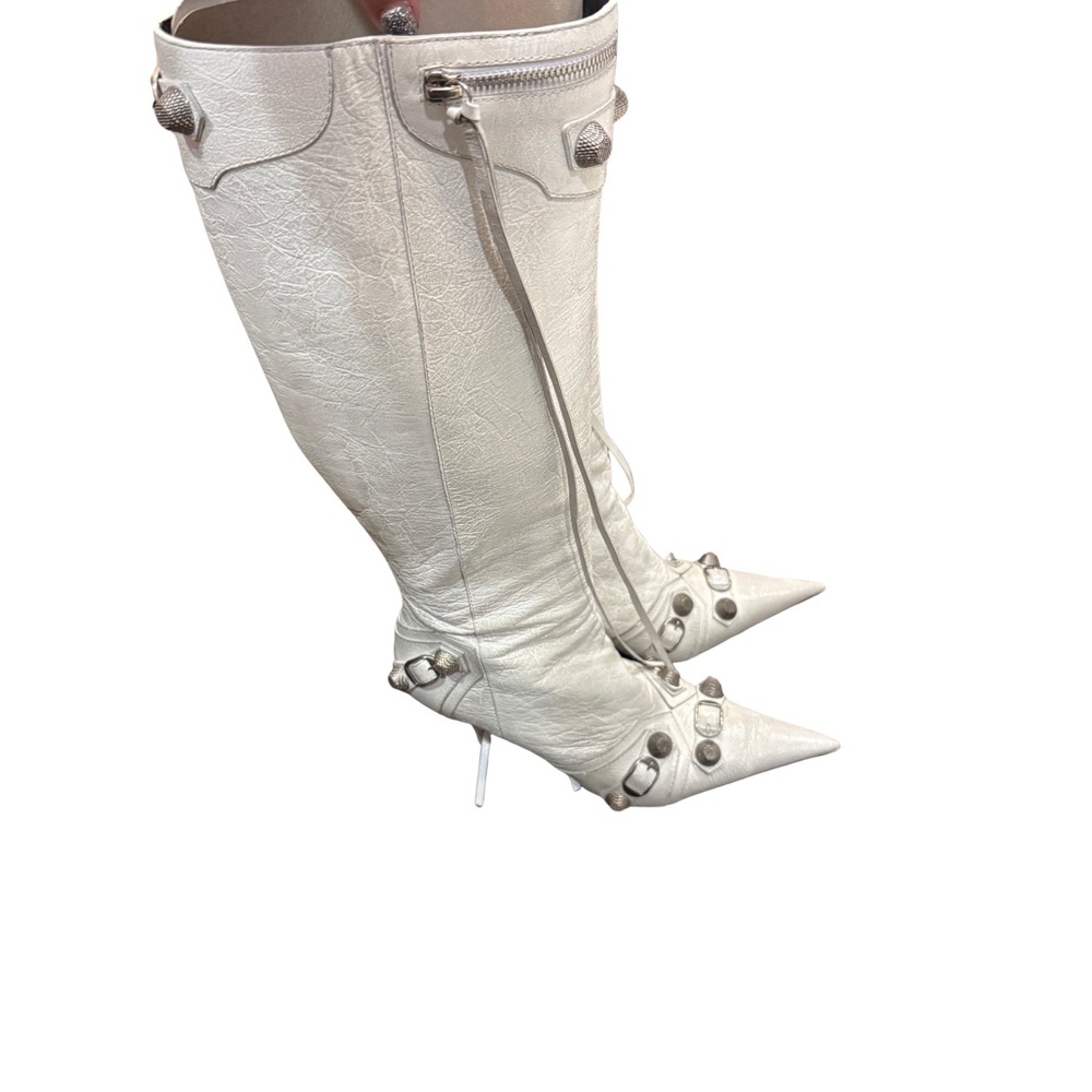 Balenciaga Cagole White Knee-High Boots worn once! - Picture 5 of 9